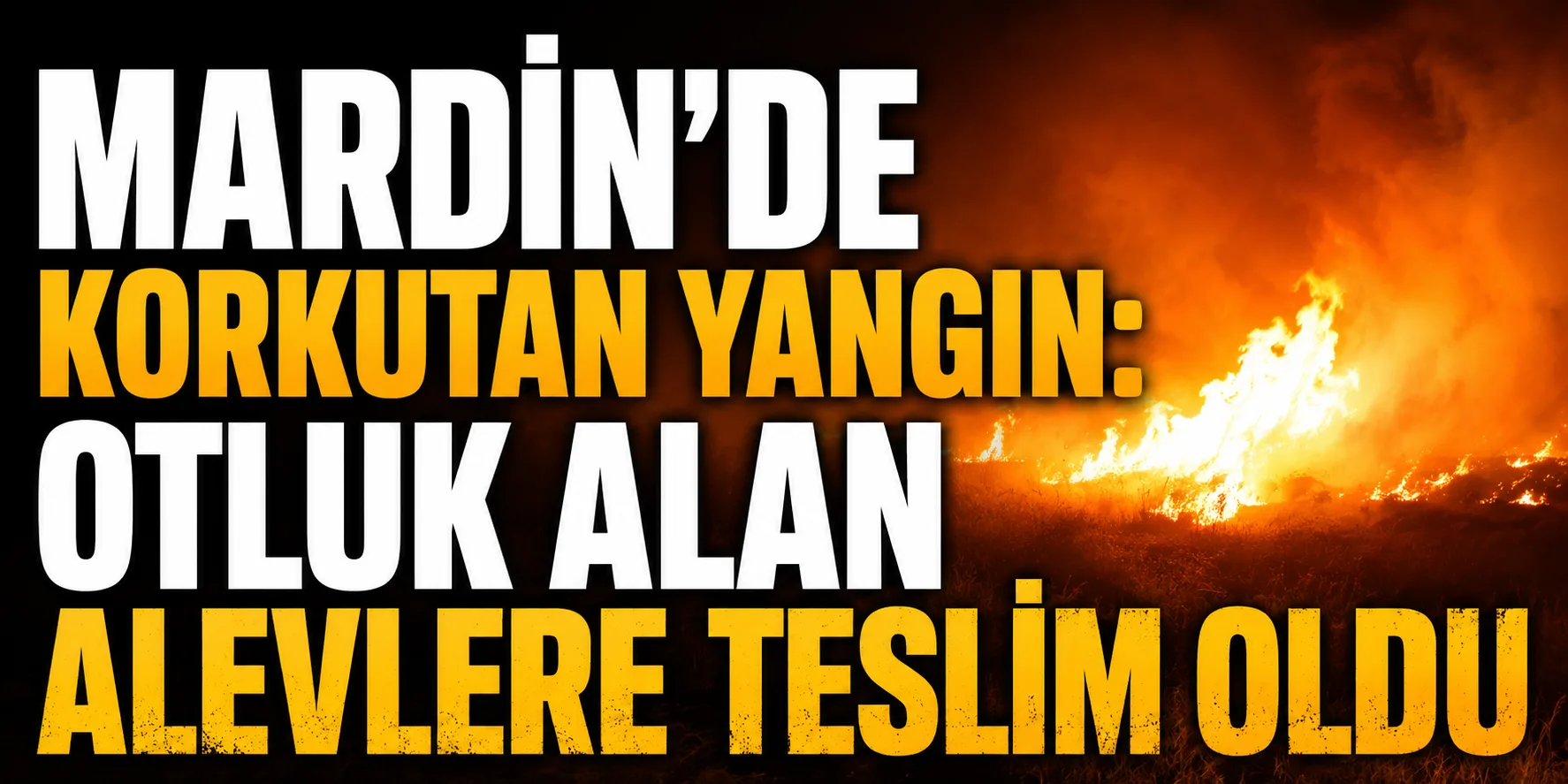 Mardin'de Korkutan Yangın: Otluk Alan Alevlere Teslim Oldu