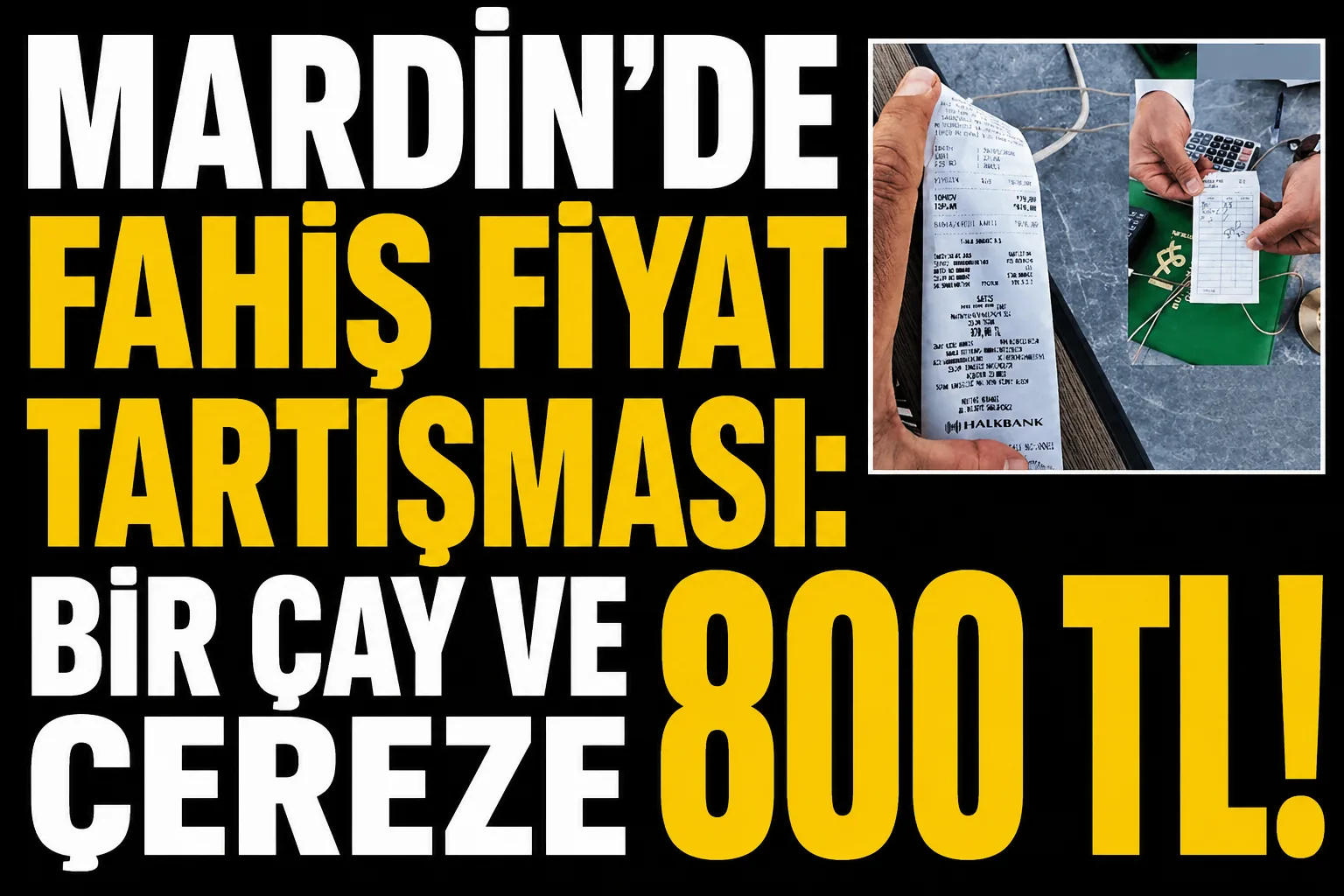 Mardin’de Fahiş Fiyat Tartışması: Bir Çay ve Çereze 800 TL!