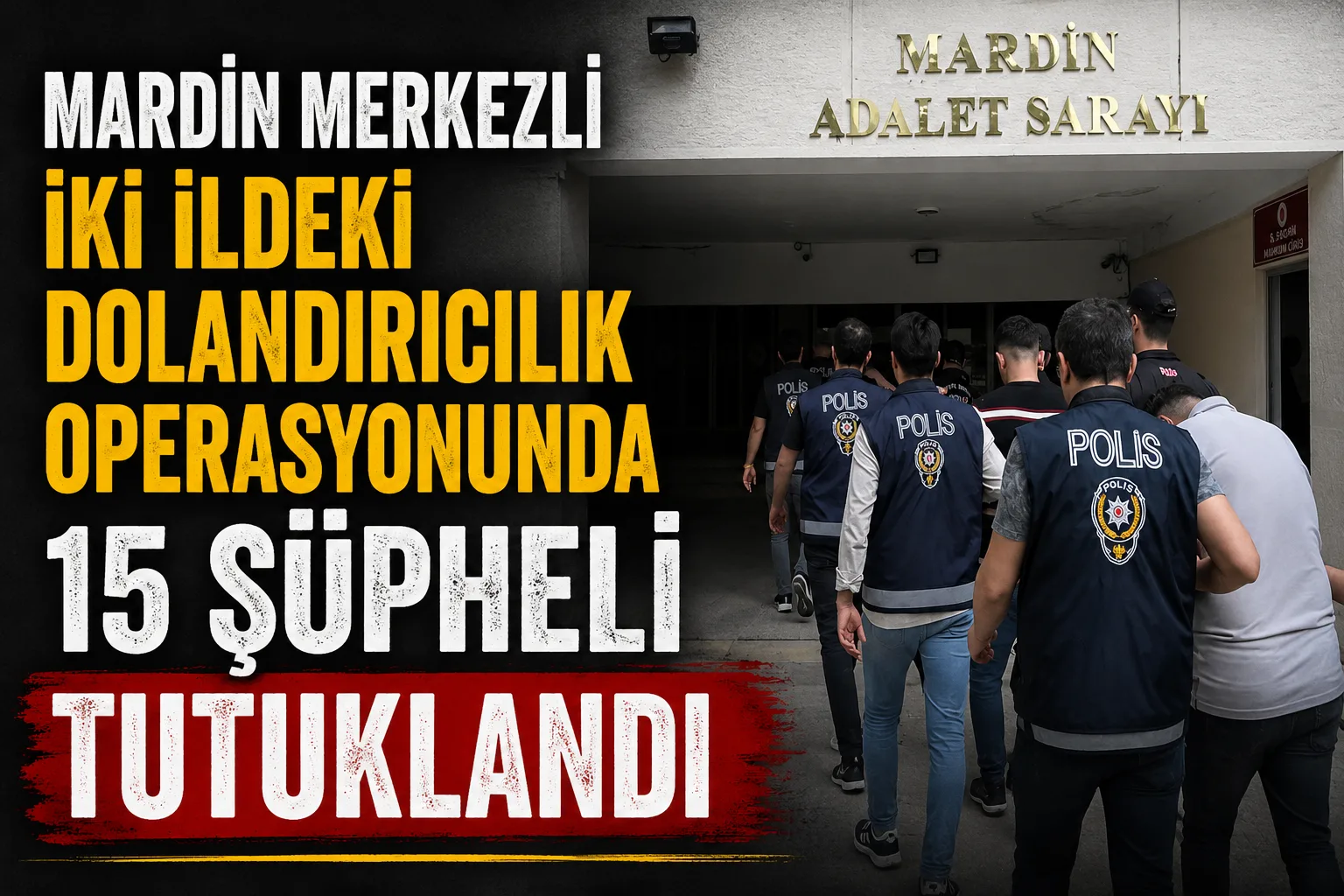 Mardin merkezli iki ildeki dolandırıcılık operasyonunda 15 şüpheli tutuklandı