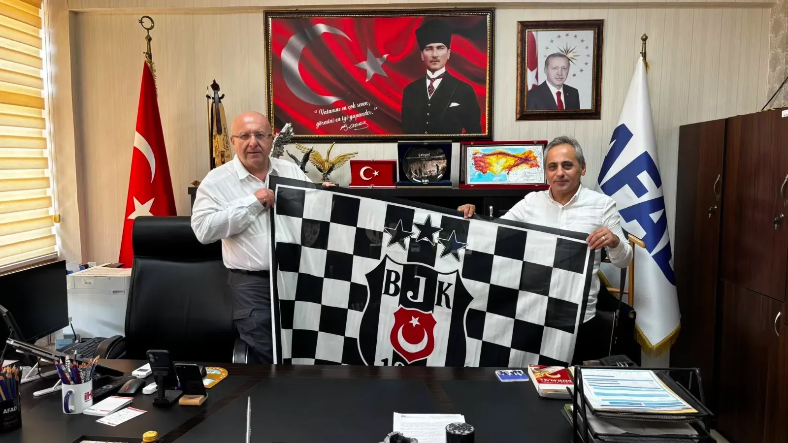 Mardin Beşiktaşlılar Derneği'nden AFAD İl Müdürü Tezcan Tuçan'a Ziyaret